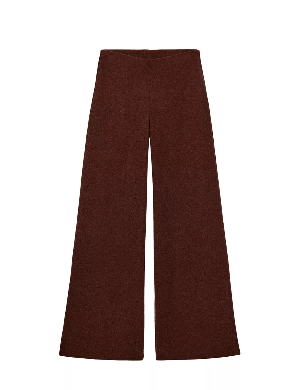 NWT Zara Wide Leg Knit Pants in Chocolate Brown Size M